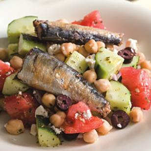 Weekly Recipe Greek Salad with Sardines