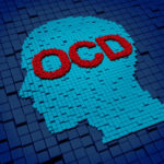 Obsessive Compulsive Disorder OCD graphic of head with OCD on it
