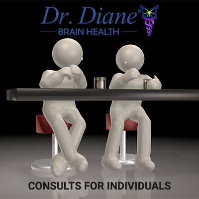 Illustration of two individuals in a consult at a coffee bar.
