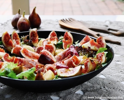 Figs, Prosciutto and Pear Salad