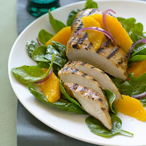 Anti-Inflammatory Orange Chicken and Spinach Salad