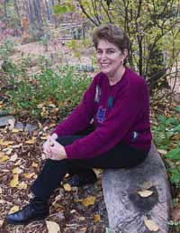 Diane Sitting on a bench