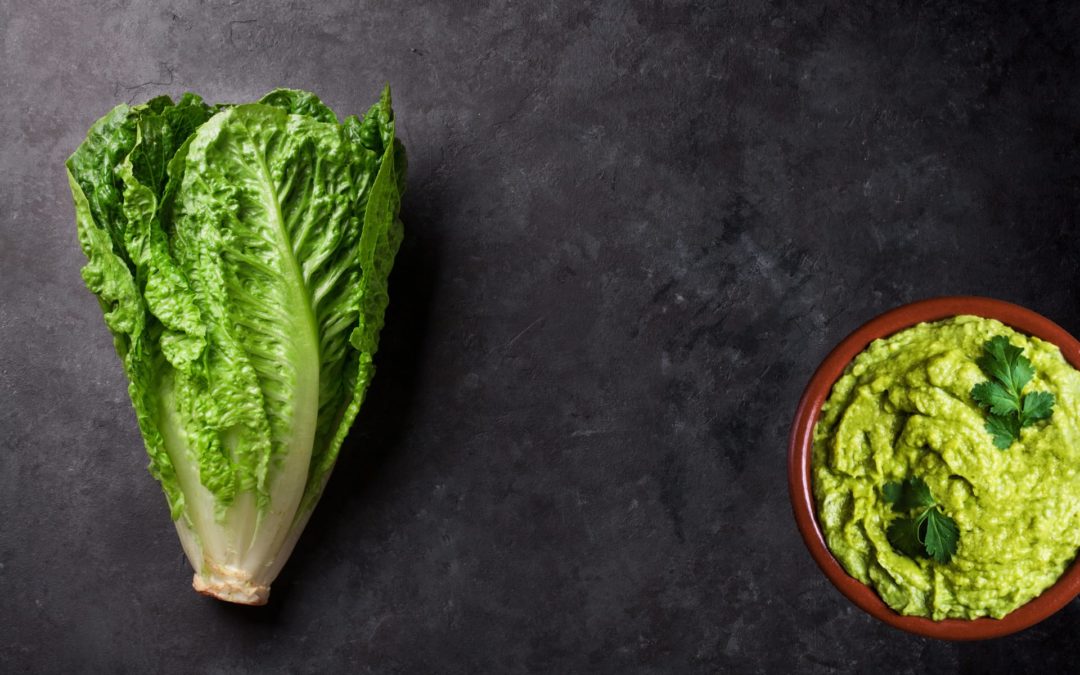 Romaine Lettuce Boats with Guacamole Filling