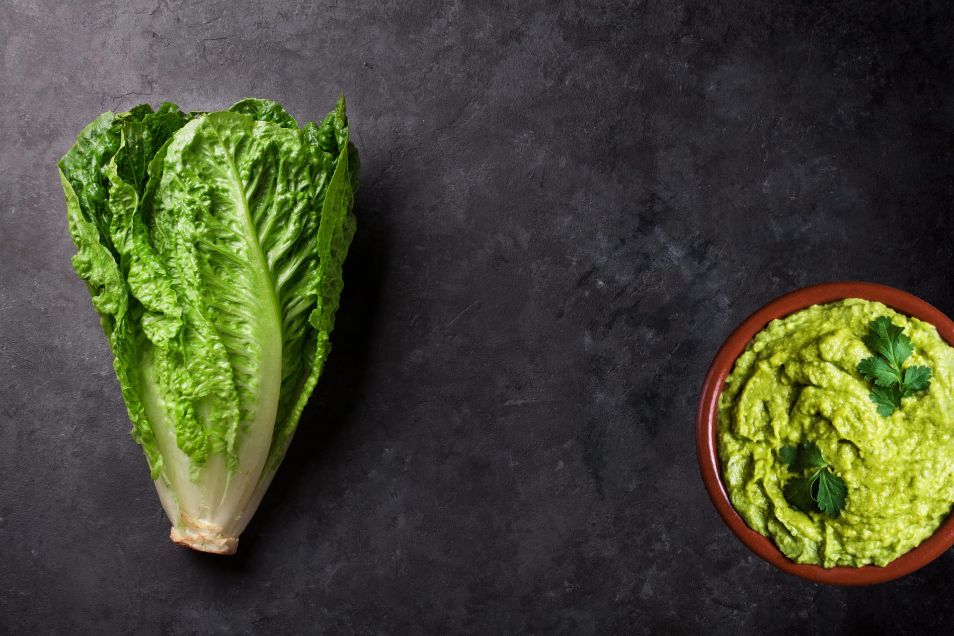 Romaine Boat with Guacamole