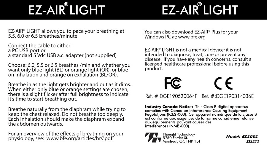 EZ-Air Light Manual